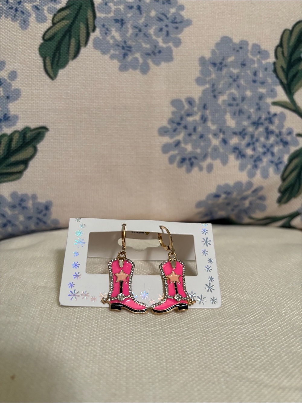 Pink Boot Earrings